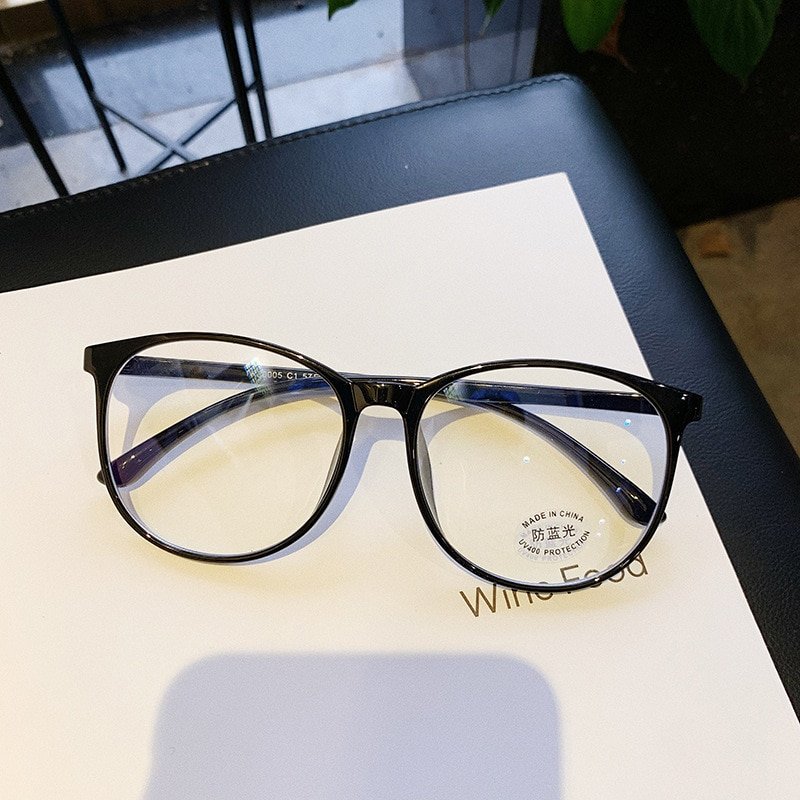 Transparent Anti Blue Light Rounded Glasses