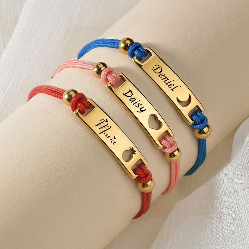 Personalized Engraved Kids Names Bracelet