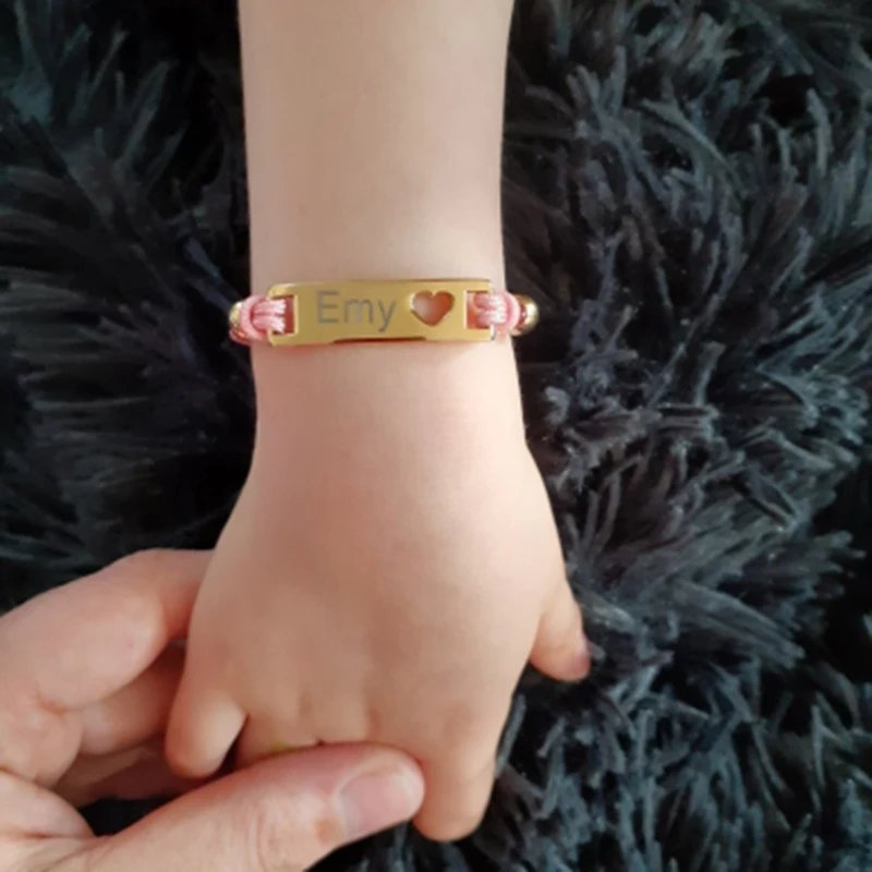 Personalized Engraved Kids Names Bracelet