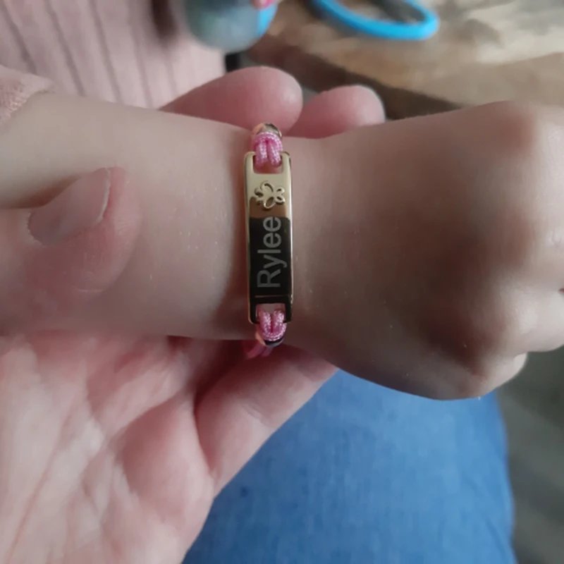 Personalized Engraved Kids Names Bracelet