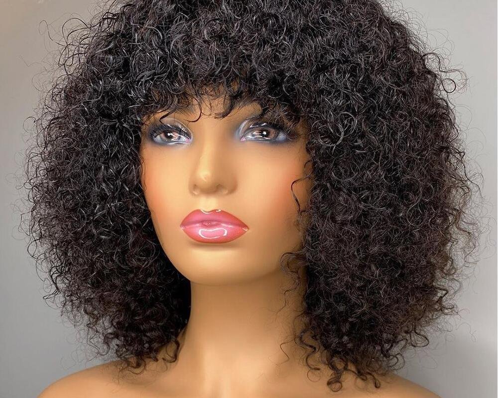 Curly Short Human Hair Wig