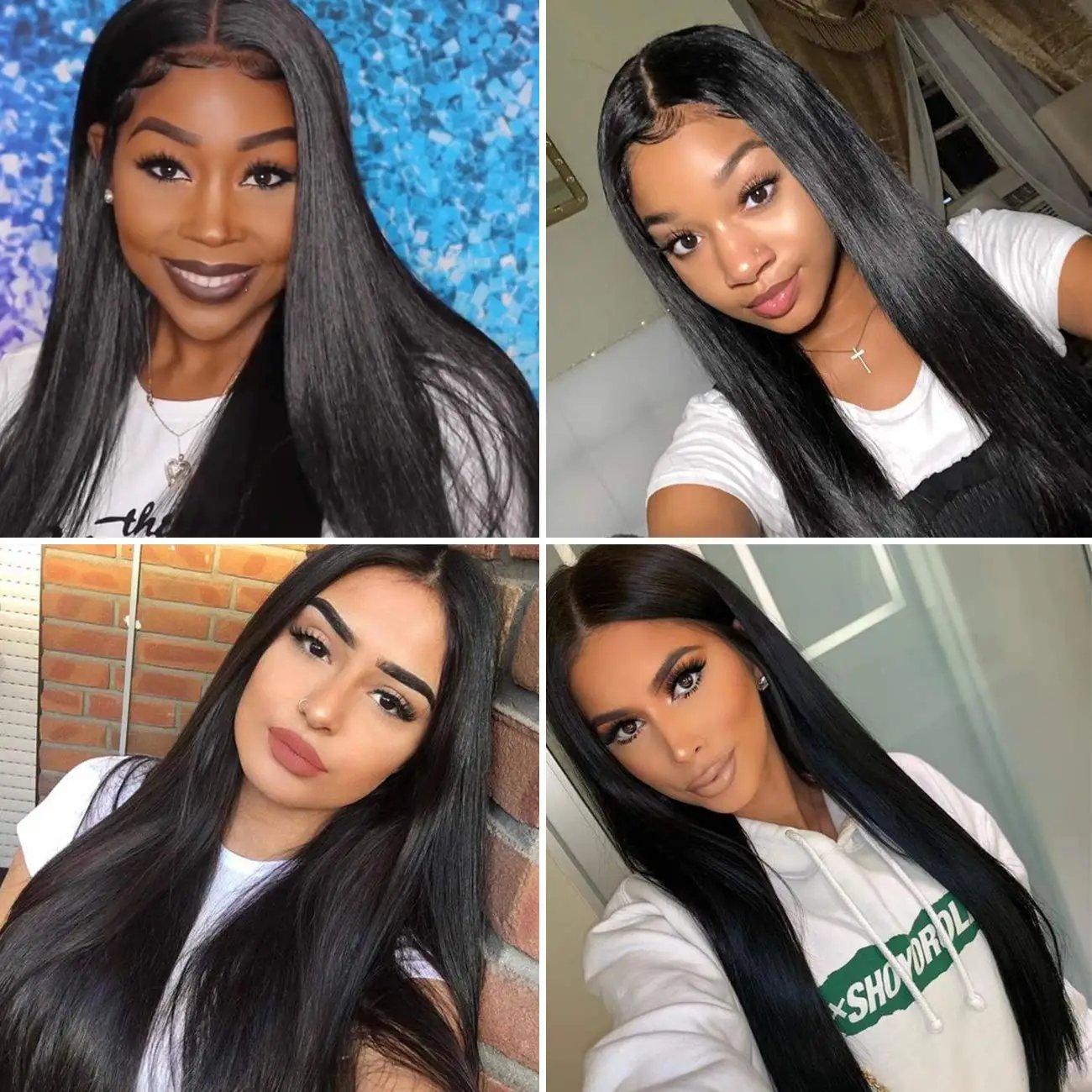 Straight Human Hair Lace Front Wig